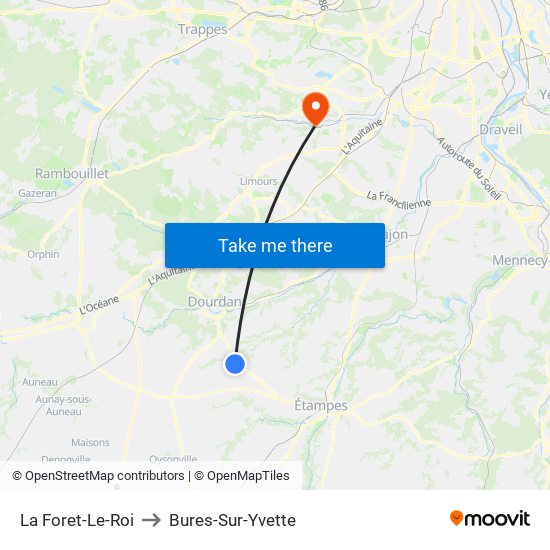 La Foret-Le-Roi to Bures-Sur-Yvette map
