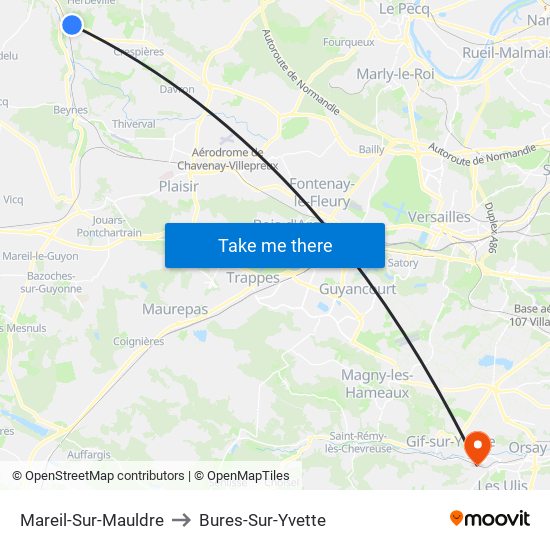 Mareil-Sur-Mauldre to Bures-Sur-Yvette map