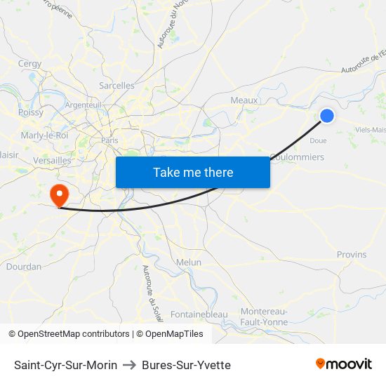 Saint-Cyr-Sur-Morin to Bures-Sur-Yvette map