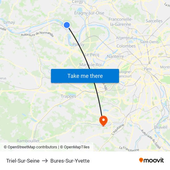 Triel-Sur-Seine to Bures-Sur-Yvette map