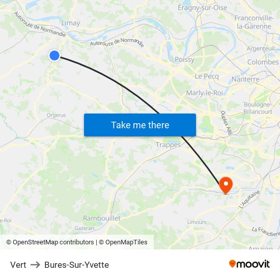 Vert to Bures-Sur-Yvette map