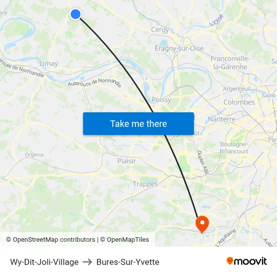 Wy-Dit-Joli-Village to Bures-Sur-Yvette map