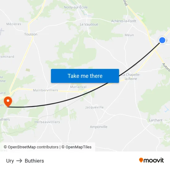 Ury to Buthiers map