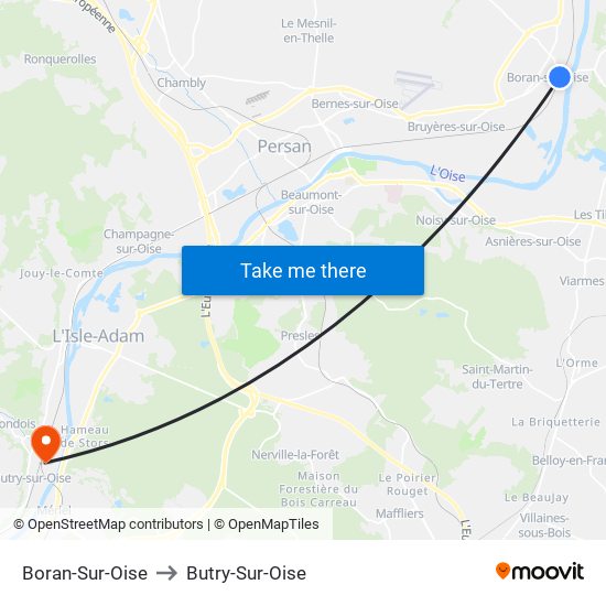 Boran-Sur-Oise to Butry-Sur-Oise map