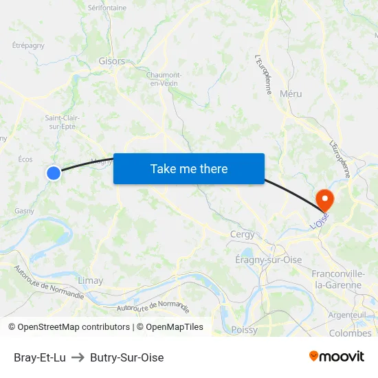 Bray-Et-Lu to Butry-Sur-Oise map