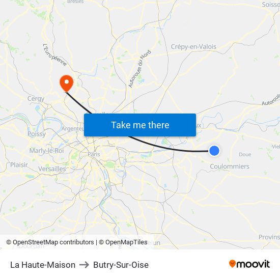 La Haute-Maison to Butry-Sur-Oise map