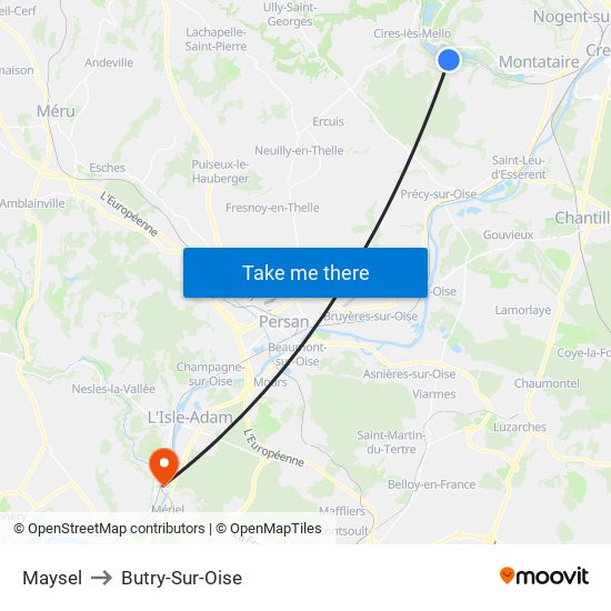 Maysel to Maysel map