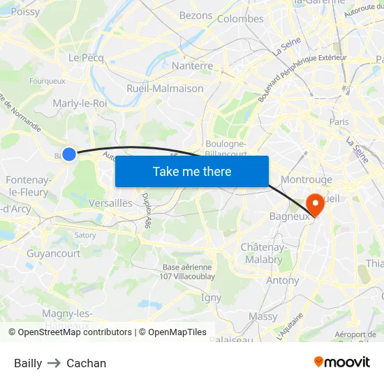 Bailly to Cachan map