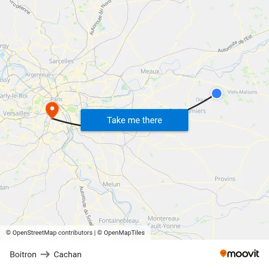 Boitron to Cachan map