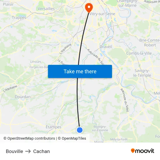 Bouville to Cachan map