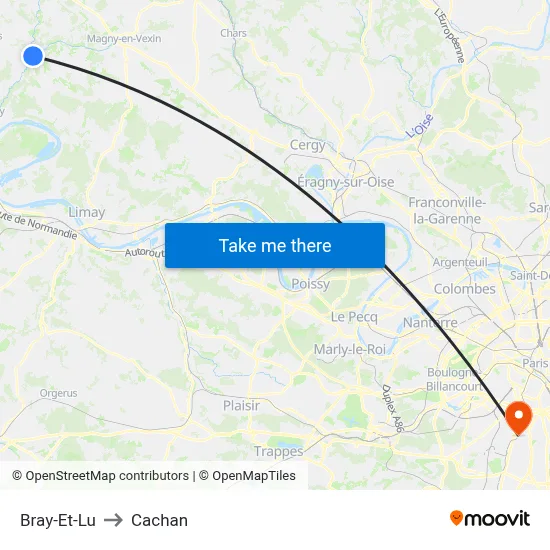 Bray-Et-Lu to Cachan map