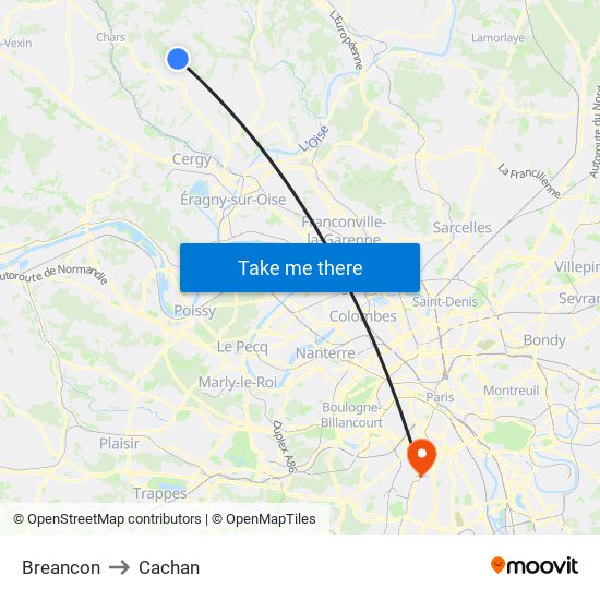 Breancon to Cachan map