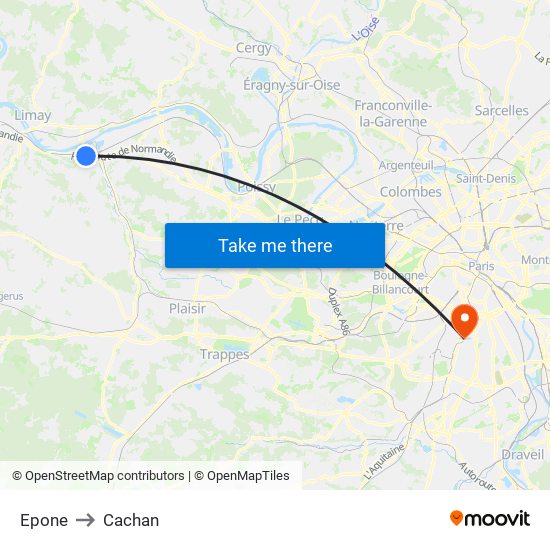 Epone to Cachan map