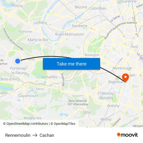 Rennemoulin to Cachan map