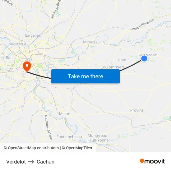 Verdelot to Cachan map