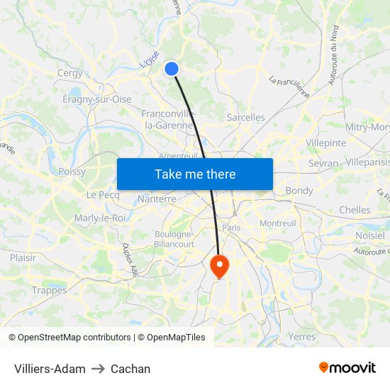 Villiers-Adam to Cachan map