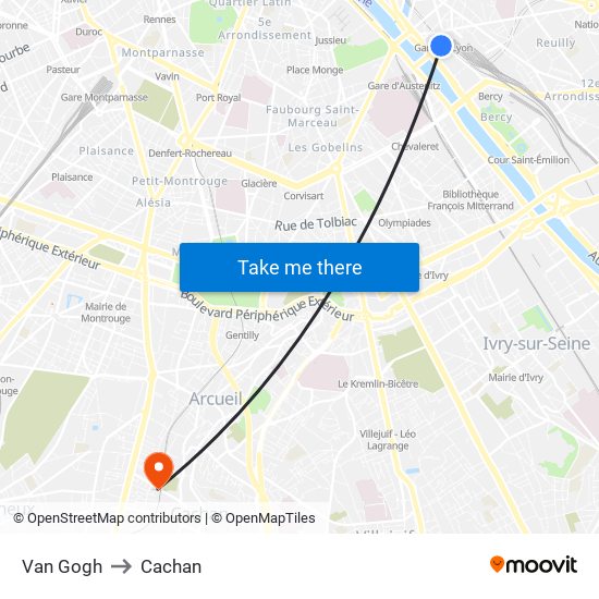 Van Gogh to Cachan map