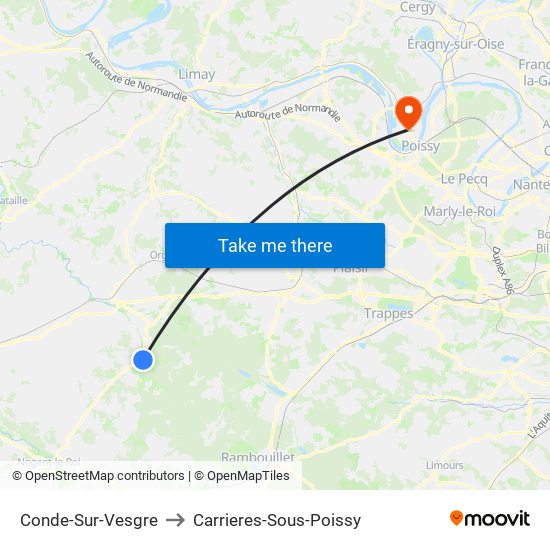 Conde-Sur-Vesgre to Carrieres-Sous-Poissy map
