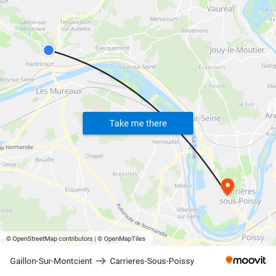 Gaillon-Sur-Montcient to Carrieres-Sous-Poissy map