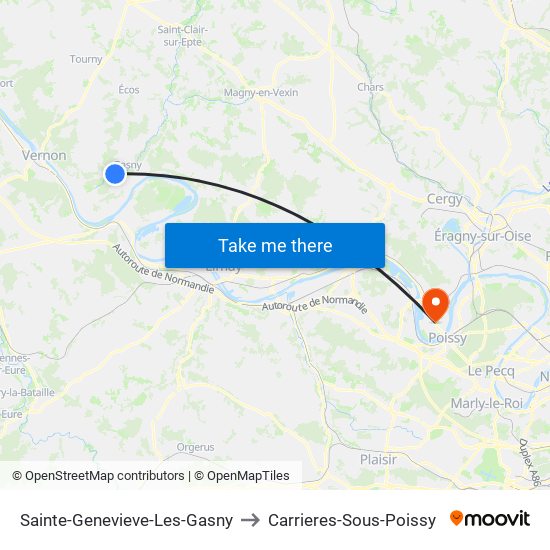 Sainte-Genevieve-Les-Gasny to Carrieres-Sous-Poissy map