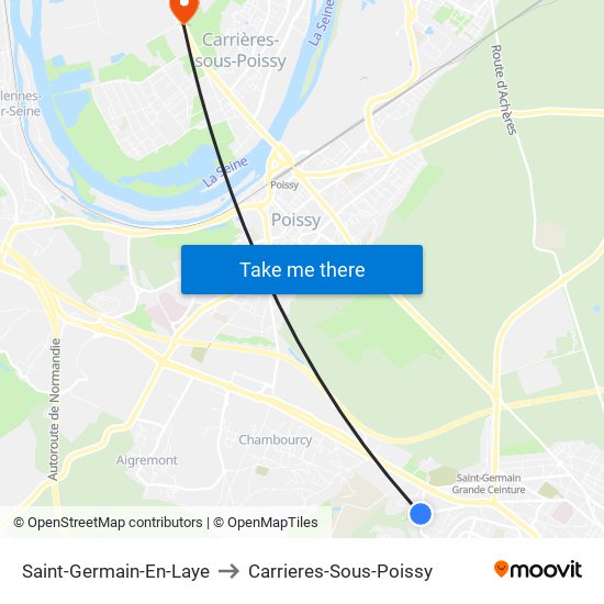 Saint-Germain-En-Laye to Carrieres-Sous-Poissy map