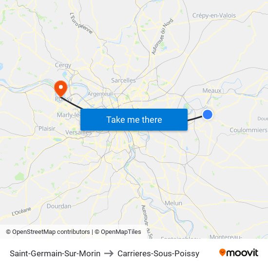 Saint-Germain-Sur-Morin to Carrieres-Sous-Poissy map