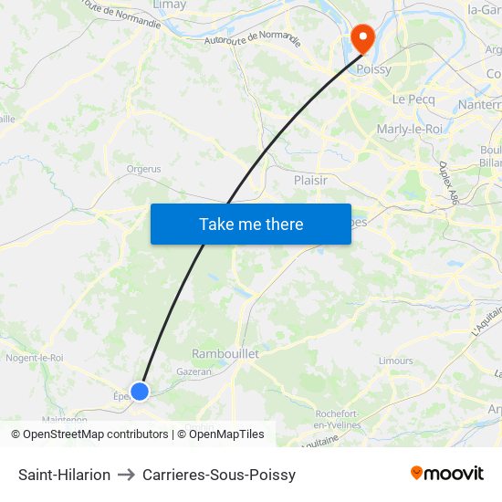 Saint-Hilarion to Carrieres-Sous-Poissy map
