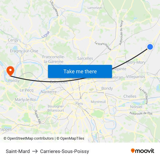 Saint-Mard to Carrieres-Sous-Poissy map