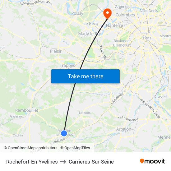 Rochefort-En-Yvelines to Carrieres-Sur-Seine map