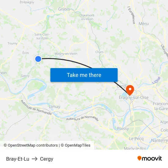 Bray-Et-Lu to Cergy map