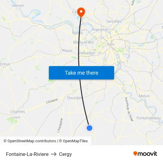 Fontaine-La-Riviere to Cergy map