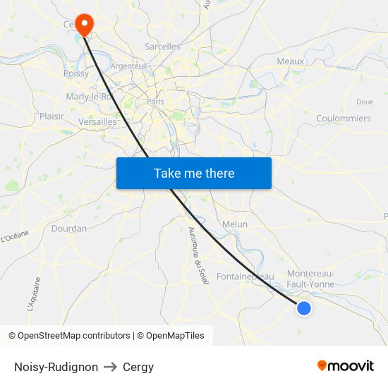 Noisy-Rudignon to Cergy map