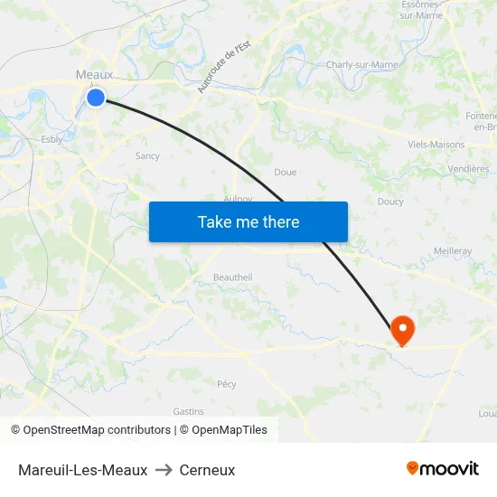 Mareuil-Les-Meaux to Cerneux map