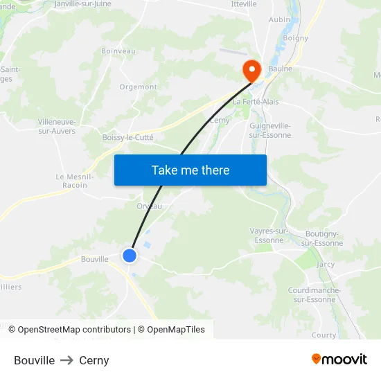 Bouville to Cerny map