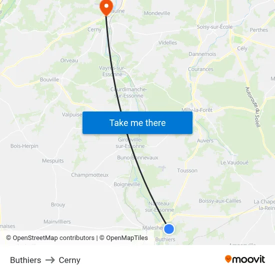 Buthiers to Cerny map