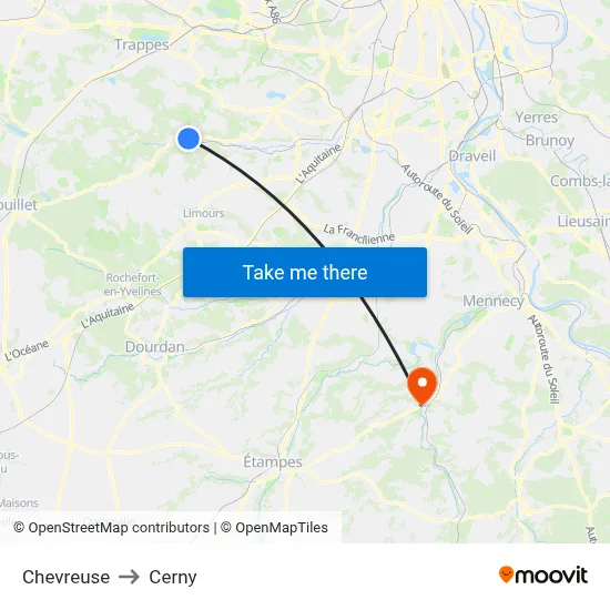 Chevreuse to Cerny map