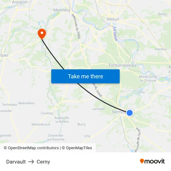 Darvault to Cerny map