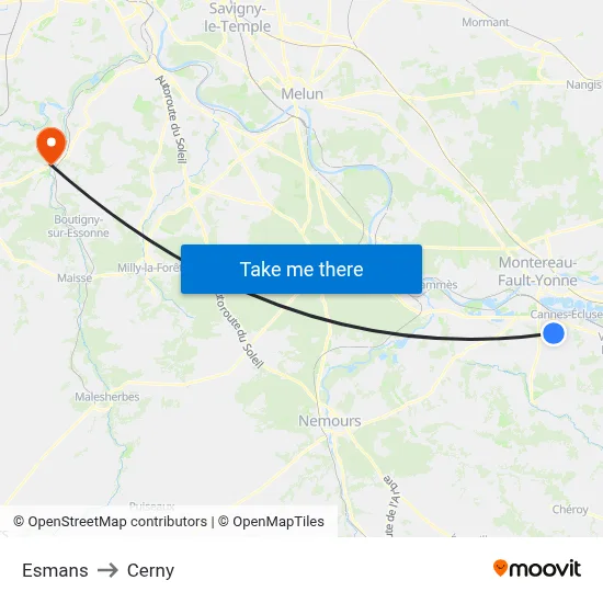 Esmans to Cerny map