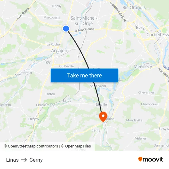 Linas to Cerny map