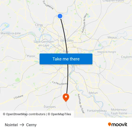 Nointel to Cerny map