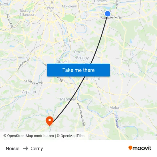 Noisiel to Cerny map