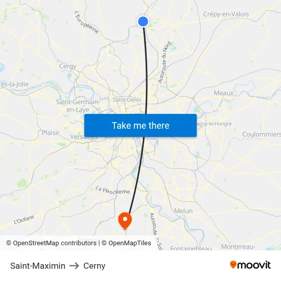 Saint-Maximin to Cerny map