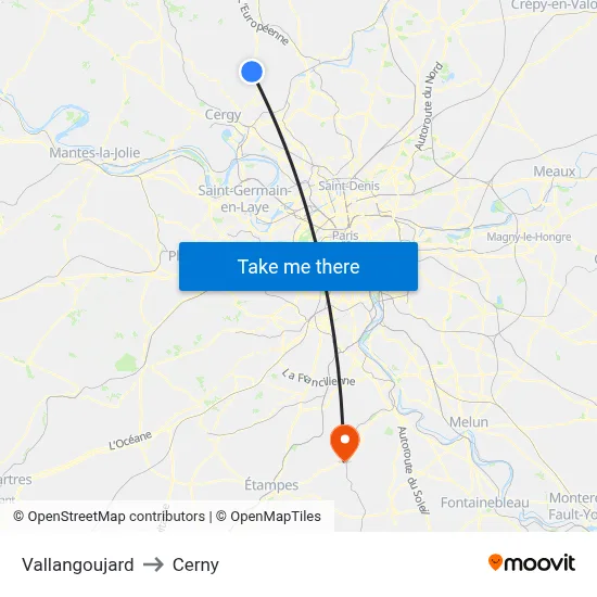Vallangoujard to Cerny map