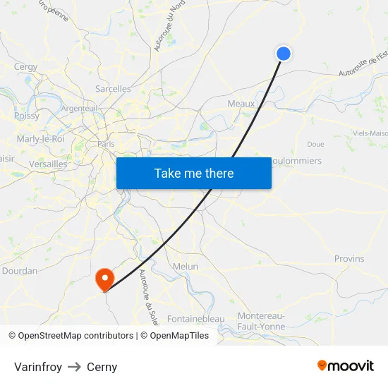 Varinfroy to Cerny map