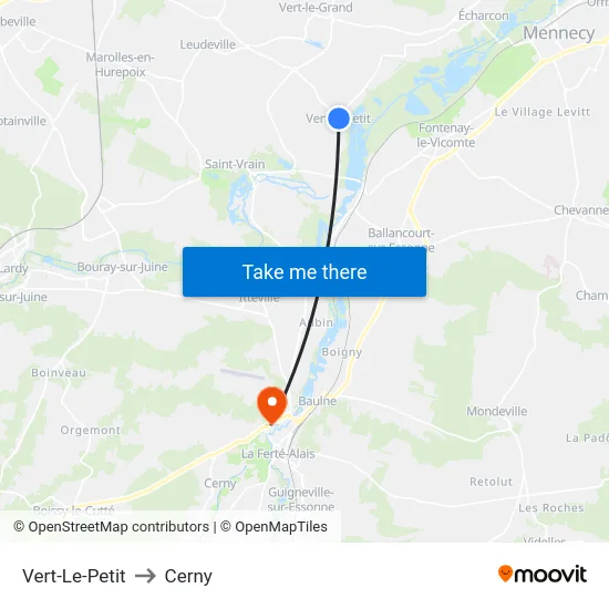Vert-Le-Petit to Cerny map