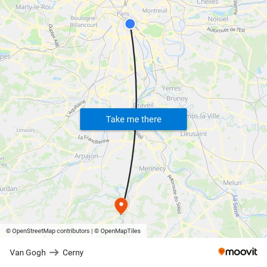 Van Gogh to Cerny map