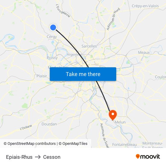 Epiais-Rhus to Cesson map