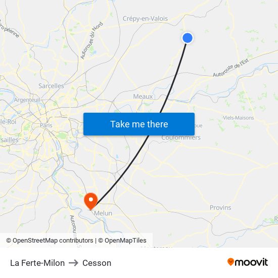 La Ferte-Milon to Cesson map