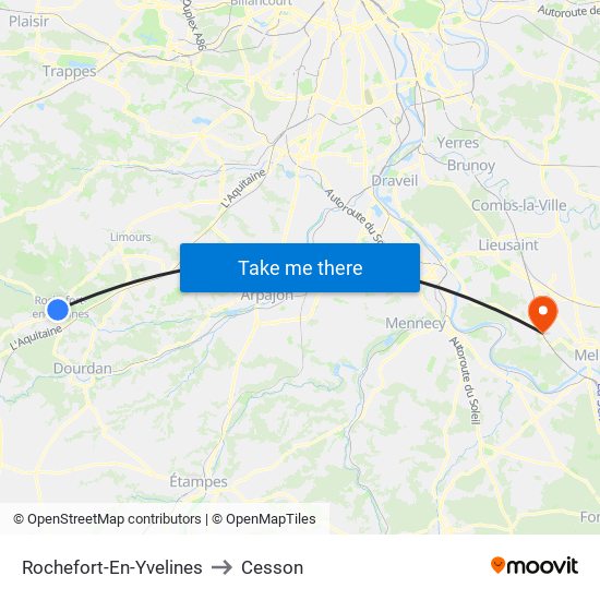 Rochefort-En-Yvelines to Cesson map
