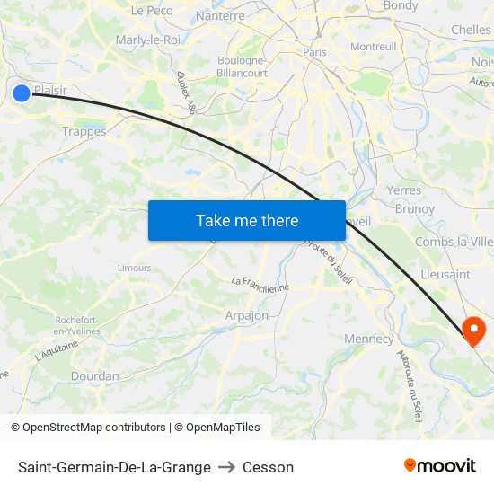 Saint-Germain-De-La-Grange to Cesson map